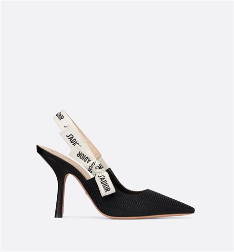 decollte dior|Décolleté slingback J'Adior Tessuto tecnico nero .